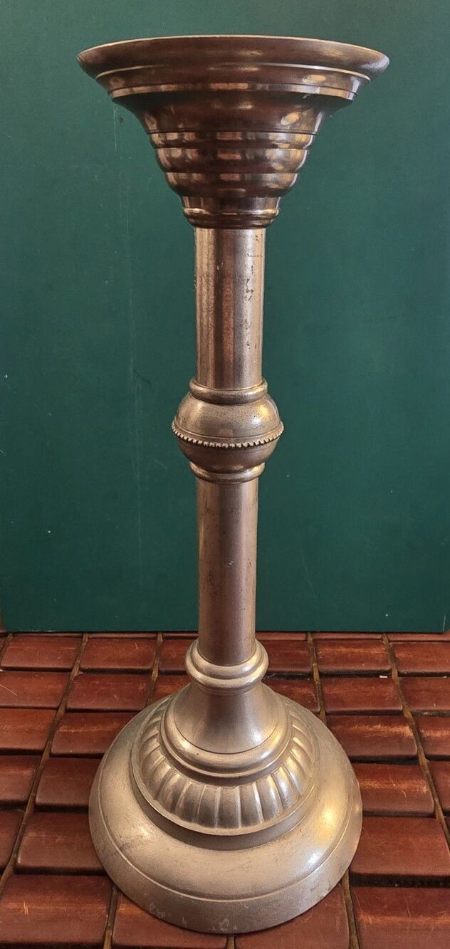 Vintage Pewter Candlestick White Barn Candle Co. 12.75" High